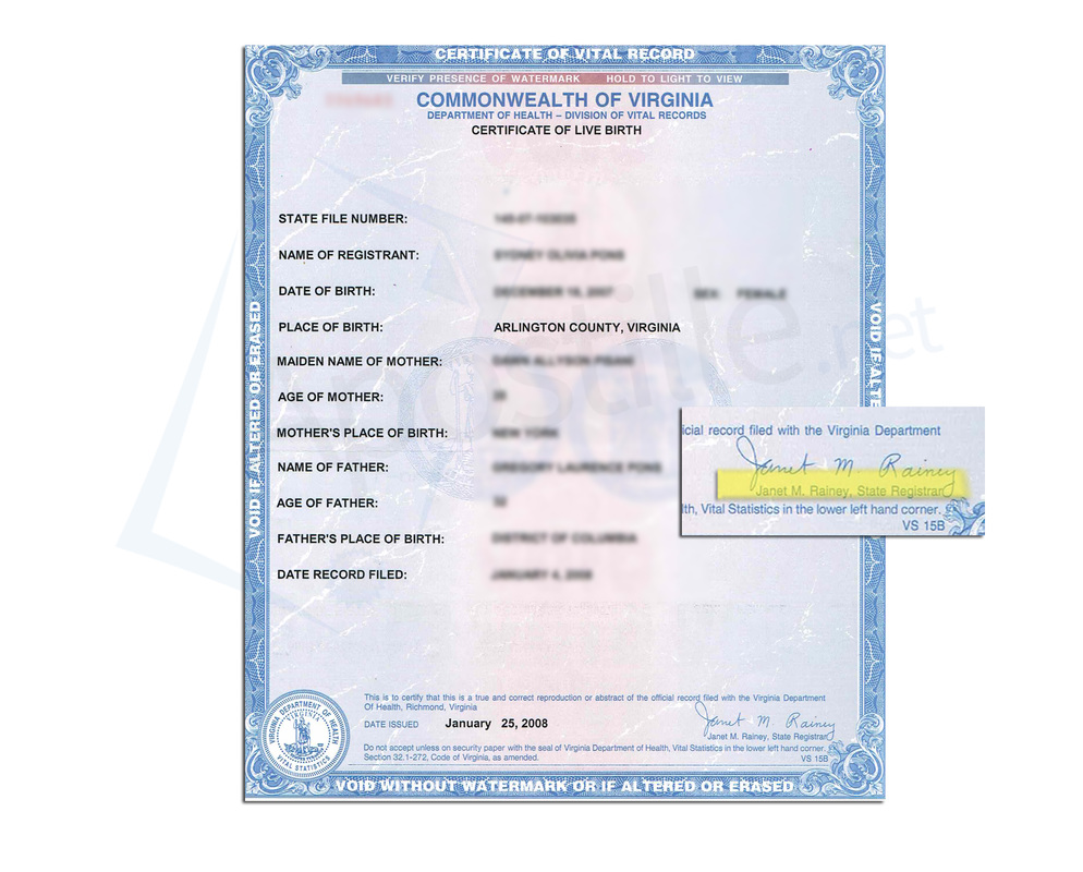 Date of birth certificate verification